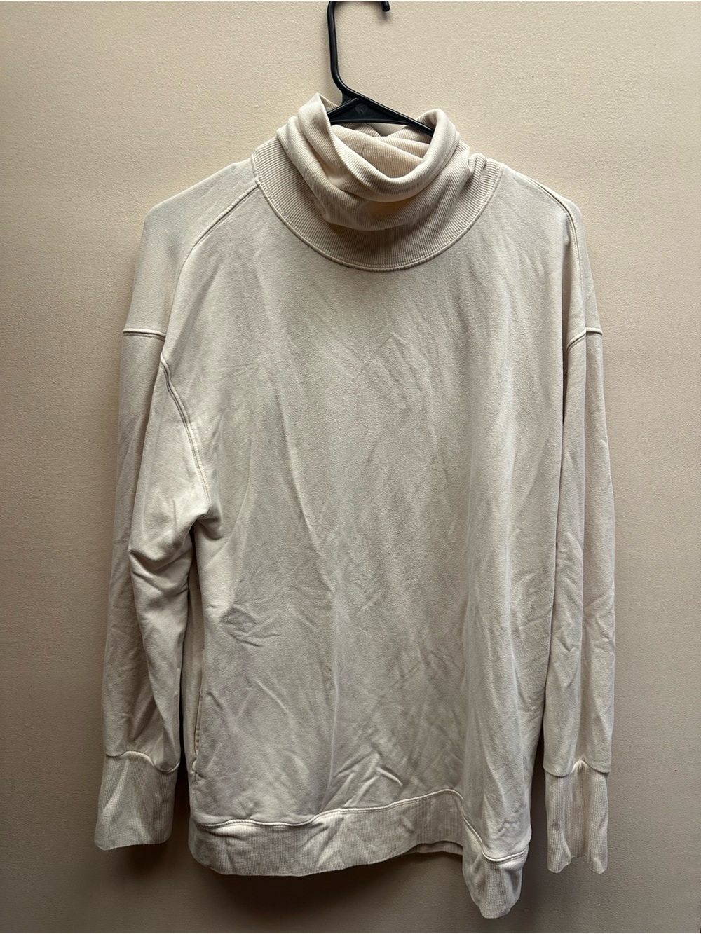 Athleta Cream Turtleneck Pullover